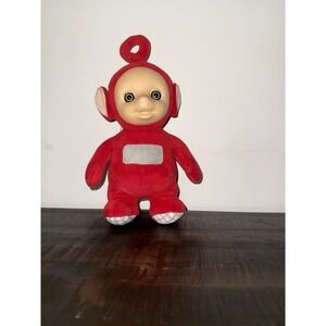Teletubbies Red Plush Stuffy Stuffed Animal Plastic Face Working Sounds
